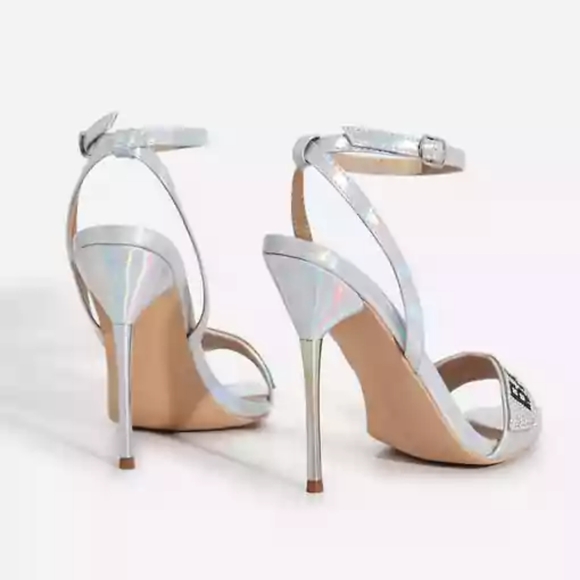 Smash Barbie Tingz Diamante Detail Heel In Silver - Picture 4 of 8